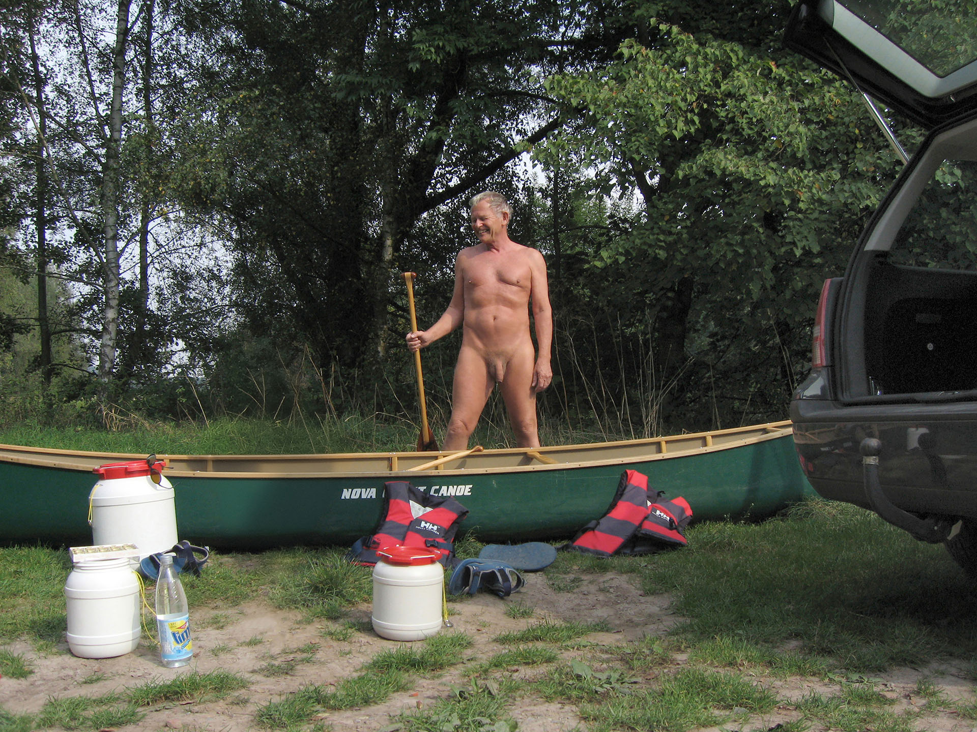 Paddeltour auf der Saale - FKK, nackt und frei in der Natur